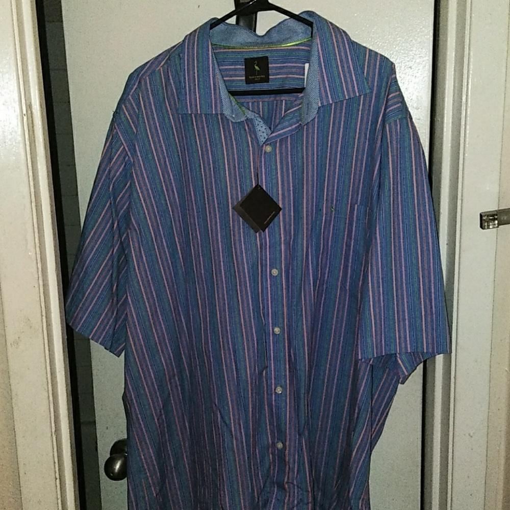 Big and tall 4Xlt mens button down shirt.